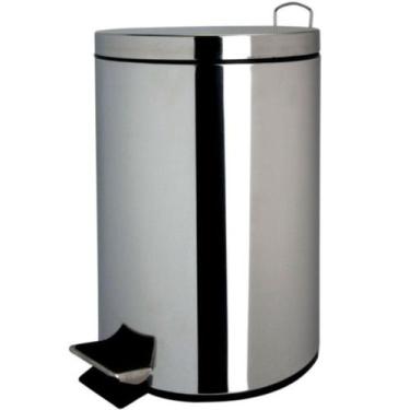 Imagem de Lixeira Inox 5L Com Pedal Balde Removível Banheiro Cozinha - Just Home