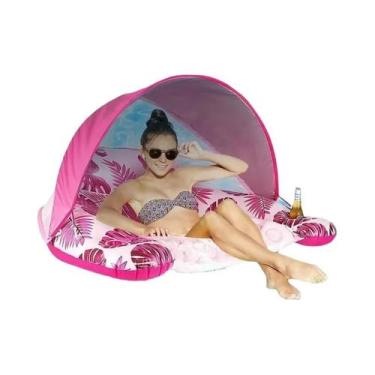 Imagem de Flutuador Inflável Em Forma De U PVC Confortável Com Porta-Copos Flutu