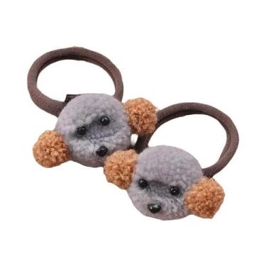 Imagem de Elásticos De Cabelo Com Orelhas De Coelho Peludas Para Meninas, 2 Peça
