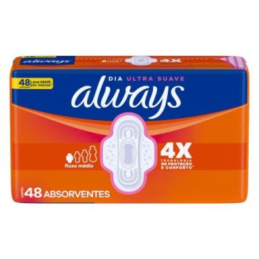 Imagem de Absorvente Always Dia Ultra Suave Com Abas 48 Unidades
