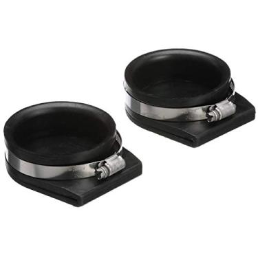 Imagem de Seachoice 28351 Capas de proteção de exaustão – Compatível com tubos de 7,6 cm – Borracha preta com braçadeira de mangueira de aço inoxidável