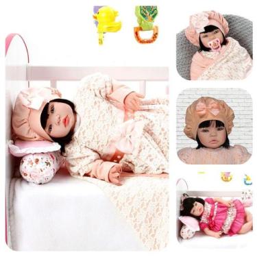 Boneca Bebe Reborn Realista Morena Boneca Kawaii + 23 Itens - Cegonha  Reborn Dolls - Bonecas - Magazine Luiza