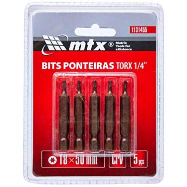 Imagem de Bits Torx 1/4 T8 X 50 Mm, Aco Crmo 5 Peças Mtx