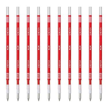 Imagem de Zebra BRNJK5R Prefer Sarasa NJK-0.5 Refil de caneta esferográfica, vermelho, 10 peças
