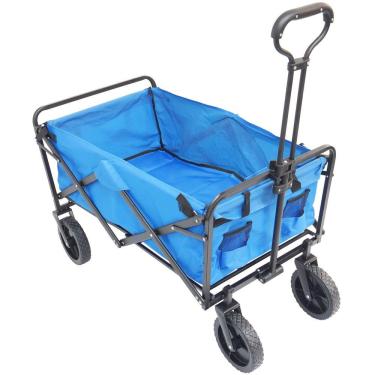 Imagem de Carrinho Dobrável Articulado Transporte Camping Praia Pesca Até 80 Kg Importway Iwcdca