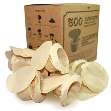 Imagem de canFly Filtro de papel cru com tampa compatível com filtros de café Keurig, Ekobrew, EZ-Cup e outros filtros de café reutilizáveis (300 crus)