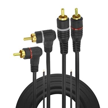 Imagem de PIX Cabo Rca - 2 + 2 Rca 90Graus 4 Mm Preto 5M - com Fio Remote