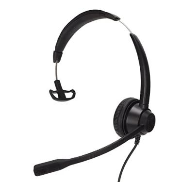 Imagem de Fone de ouvido com fio, RJ9 Fone de ouvido com fio VOIP Mono com microfone cancelador de ruídos, Fone de ouvido com fio Binaural para o escritório de atendimento ao cliente