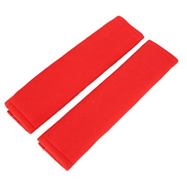 Imagem de 2 pacotes de cinto de segurança macio,Capas de cinto de segurança para adultos, almofada de cinto de segurança, ajuda a proteger seu pescoço e ombro, almofada de cinto de segurança (red)