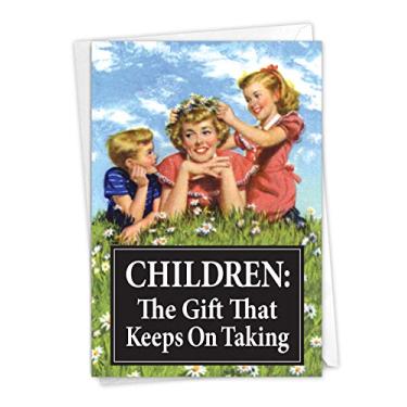 Imagem de NobleWorks - Cartão de felicitações vintage engraçado do Dia das Mães – Cartão retrô para mãe ou madrasta – Keep on Taking 7395