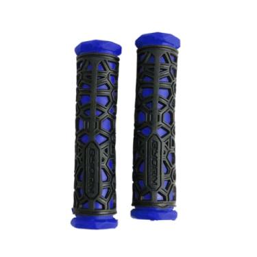 Imagem de Manopla Punho De Bicicleta Mtb Borracha Vazada Cores GTS Cor:Preto/Azul