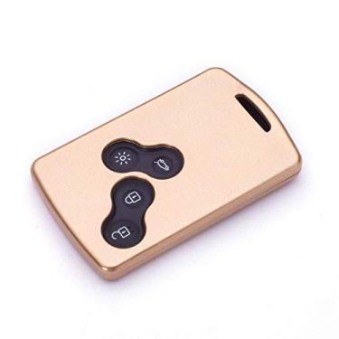 Imagem de CSHU TPU Porta-chaves do carro Carcaça da chave do carro Porta-chaves Anel Bolsa para chaves, adequado para Renault Duster Megane 1 2 3 Captur Kadjar Clio Logan Fluence, amarelo