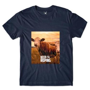 Imagem de Camiseta Masculina Keep Roping Novilha Por Do Sol