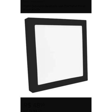 Imagem de Paflon De Sobrepor Preto 24w Sobrepor 6500k