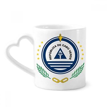 Imagem de Cape Verde National Emblem Country Mug Coffee Ceramic Drinkware Glass Heart Cup