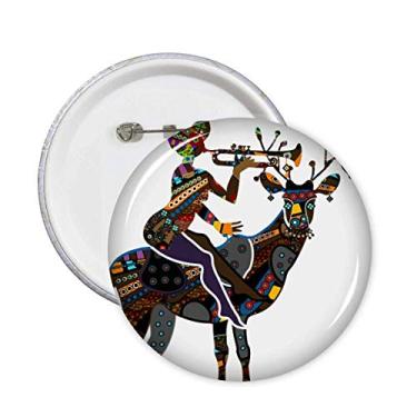 Imagem de Emblema feminino aborígene africano joaninha veado grande alfinetes crachá botão decoração acessório 5 peças