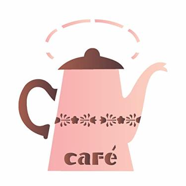 Imagem de Stencil de Plástico para Pintura OPA 14 x 14 cm - 1375 Café