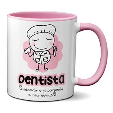 Imagem de Caneca Dentista Cuidando E Protegendo O Seu Lindo Sorriso! (Rosa)