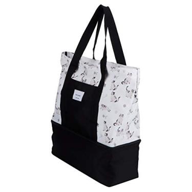 Imagem de Bolsa Cooler, Box Container Reutilizável Dupla Finalidade Lancheira Organizador, para Escola Office Piquenique Caminhadas (Gato Fofo)