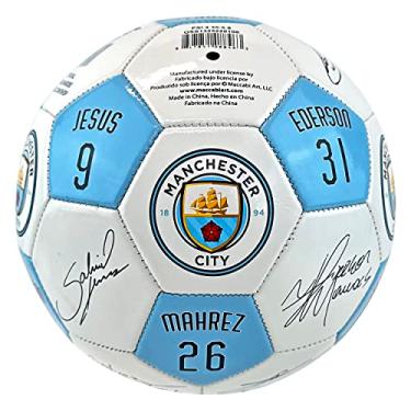 Imagem de Bola de Futebol de Campo do Manchester City Assinaturas, Número 5, Maccabi Art.