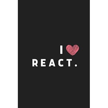 Imagem de I React: Gift Journal Notebook for Programmers, Agency digital, Coders, Developers or Companies, React JS developers