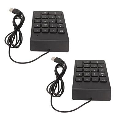 Imagem de Teclado Numérico Com Fio, Teclado Numérico USB Mecânico Com 18 Teclas, USB Plug and Play Ergonômico Mini Teclado Numérico de Digitação Silenciosa para PC Laptop Desktop (2 pedaços)