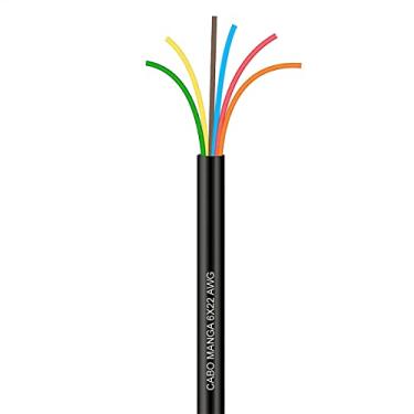 Imagem de Cabo Manga 6X22 AWG - sem Blindagem Preto - 50 Metros