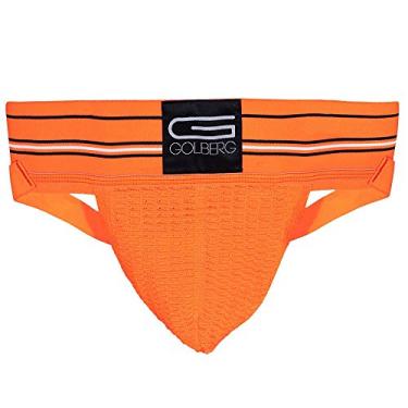 Imagem de GOLBERG G Calcinha Jockstrap masculina – Suporte atlético – Pulseira para adultos e jovens, Orange (Single Pack), X-Large (42-50 Inch)