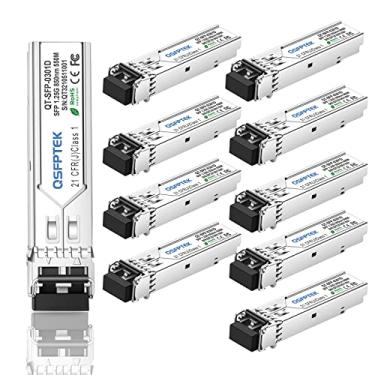 Imagem de QSFPTEK 10Pacote 1000Base-SX Transceptor Gigabit Multimode SFP Para Módulo Lc, MMF 850Nm,550M,Dom, Mini-Gbic Para Cisco GLC-SX-MMD, Meraki Ma-SFP-1Gb-SX, Mikrotik, Supermicro, Ubiquiti, Netgear