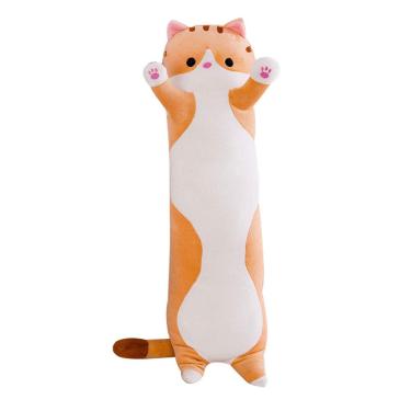 Imagem de VELIHOME Adorável boneca de gato de pelúcia, linda boneca de gato de pelúcia macia almofada de gatinho brinquedo almofada de dormir presente para crianças namoradas