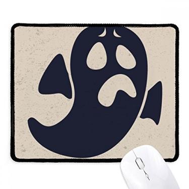 Imagem de Mousepad Halloween Ghost Worried Happy Tapete de borracha para jogos