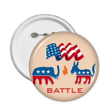 Imagem de Emblema Burro Elefante Luta Presidente Broches Emblema Acessório Decoração 5 peças