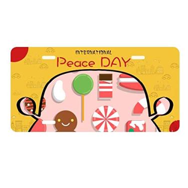 Imagem de DIYthinker Feliz Natal presente de infância padrão placa etiqueta decoração carro dia da paz