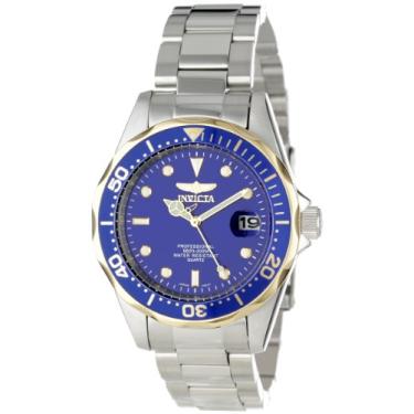 Imagem de Invicta Relógio masculino 12809X Pro Diver de aço inoxidável com mostrador azul