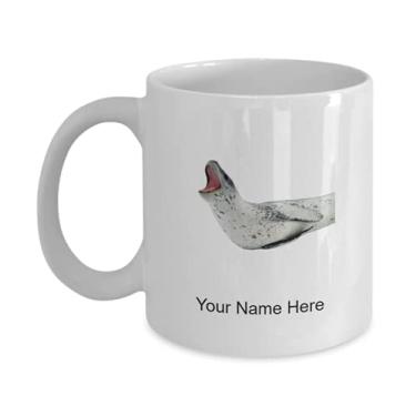 Imagem de Caneca personalizada com selo de leopardo, xícara de café com selo de leopardo, ideia de presente com selo de leopardo, copo personalizado com selo de leopardo, caneca de café de 325 ml