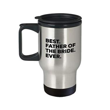 Imagem de Caneca de viagem Father of the Bride – ideia de – presentes de pai da noiva – conjunto de bolsa de presente – acessórios – para pai – presente divertido – D