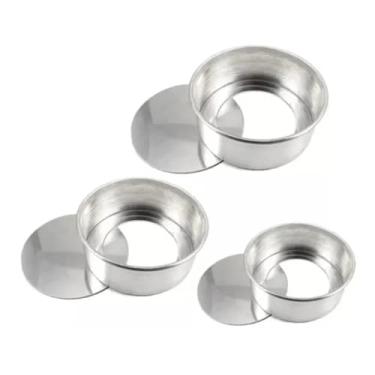 Imagem de 3 Formas Redondas Fundo Falso / Removível (30x10cm Diâmetro)