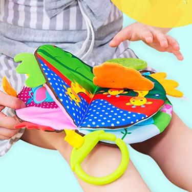 Imagem de Livro de pano para bebê, livro de pano educativo impermeável macio para educação infantil (floresta)