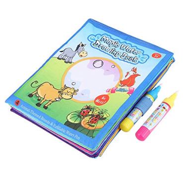 Imagem de Livro de desenho de água mágica, livro de pintura de água limpa para roupas de mão, tinta colorida quando molhada para crianças acima de 3 anos de idade, bebês