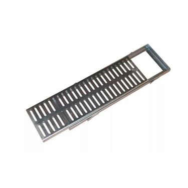 Imagem de Ralo Grelha e Castilho de Aço Galvanizado Chapa 2mm 15x50cm