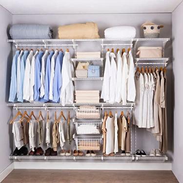 Imagem de Armário aramado kit 50 - Closet ou quarto Branco com Branco