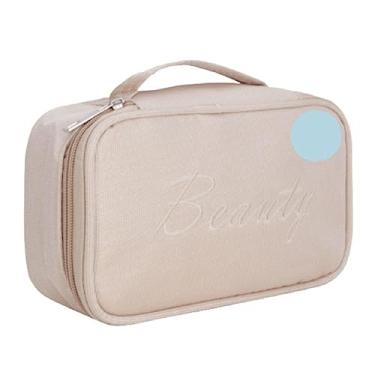 Imagem de Necessaire Feminina Maquiagem Estojo Escolar Linha Beauty Cor:Azul