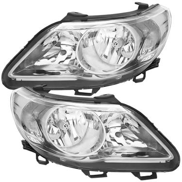 Imagem de Par Farol Gol G5 Saveiro Voyage Máscara Cinza Com Pisca