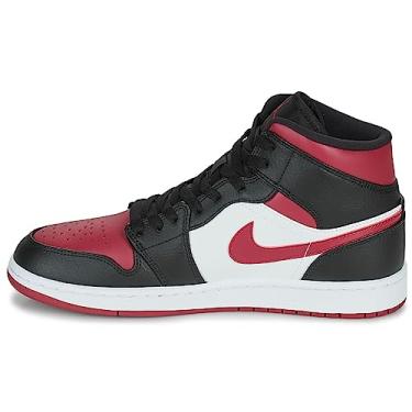 Imagem de Nike AIR Jordan 1 MID (GS) Basketball Shoe, Black Gym Red White, 4 UK