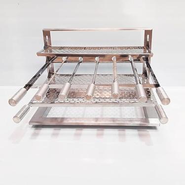 Imagem de Suporte Flutuante Grelha Moeda e Espetos Inox 52x34 A.livre