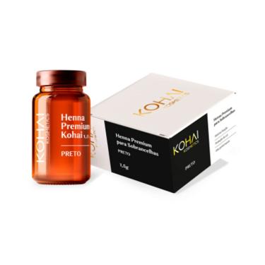 Imagem de HENNA PREMIUM KOHAI PARA SOBRANCELHA PRETO 1,5g