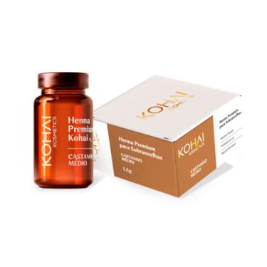 Imagem de HENNA PREMIUM KOHAI PARA SOBRANCELHA CASTANHO MÉDIO 1,5g