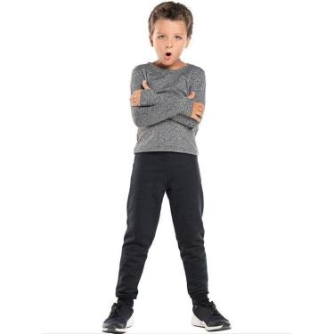 Imagem de Camiseta Infantil Menino Mangas Longas Térmica Com Encaixe Dedo Cinza Tam 1 a 12 - Vrasalon-Masculino