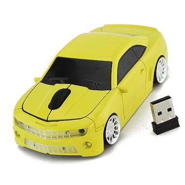 Imagem de Mouse Sem Fio 2.4g, Mouse de Computador Portátil para Laptop, Mouse de Computador Esportivo Com Sensor de Alta Precisão para Jogos de Escritório (Amarelo)