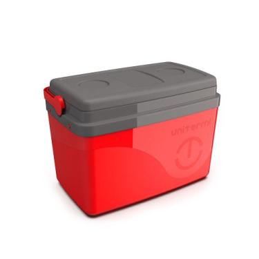 Imagem de Caixa Térmica Vermelha 15 Litros Cooler Com Alça 22 Latas - Unitermi
